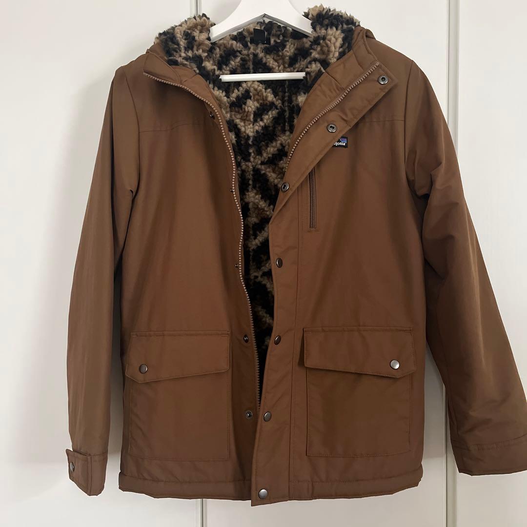 【美品】《Patagonia 》キッズインファーノジャケット　フード　ボア