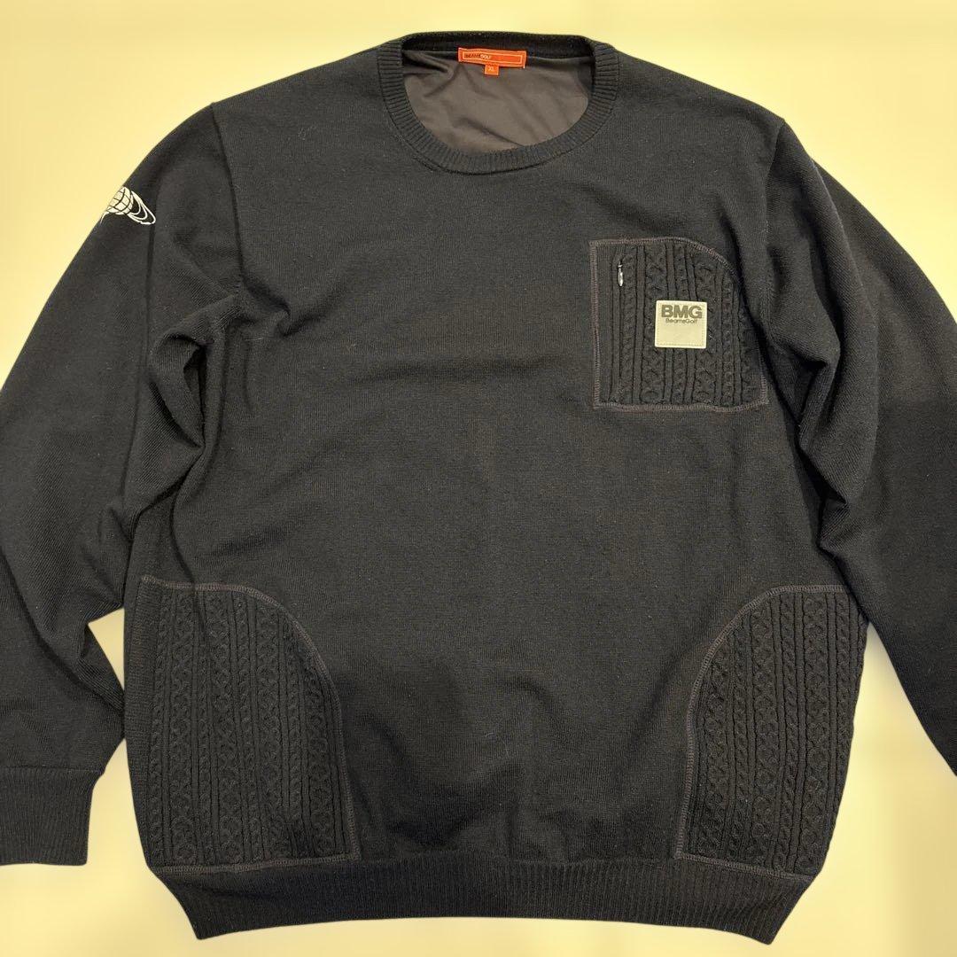 ビームスゴルフ　BEAMS GOLF ニット XL ネイビー