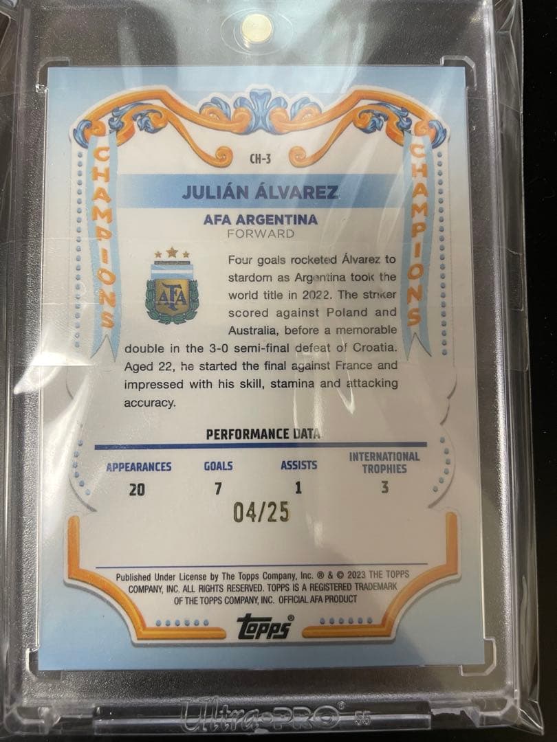 アルバレス　TOPPS ARGENTINA FILETEADO 25枚限定