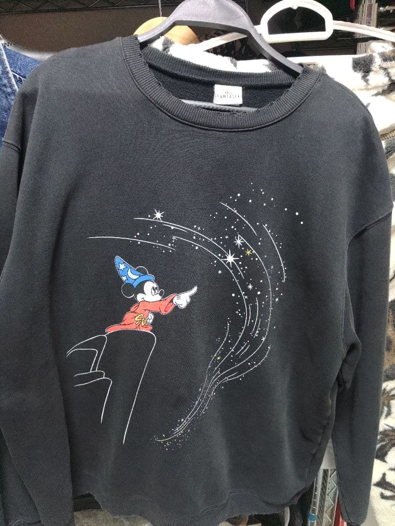 古着　Disney FANTASIA ミッキーマウス スウェットM(XL位)
