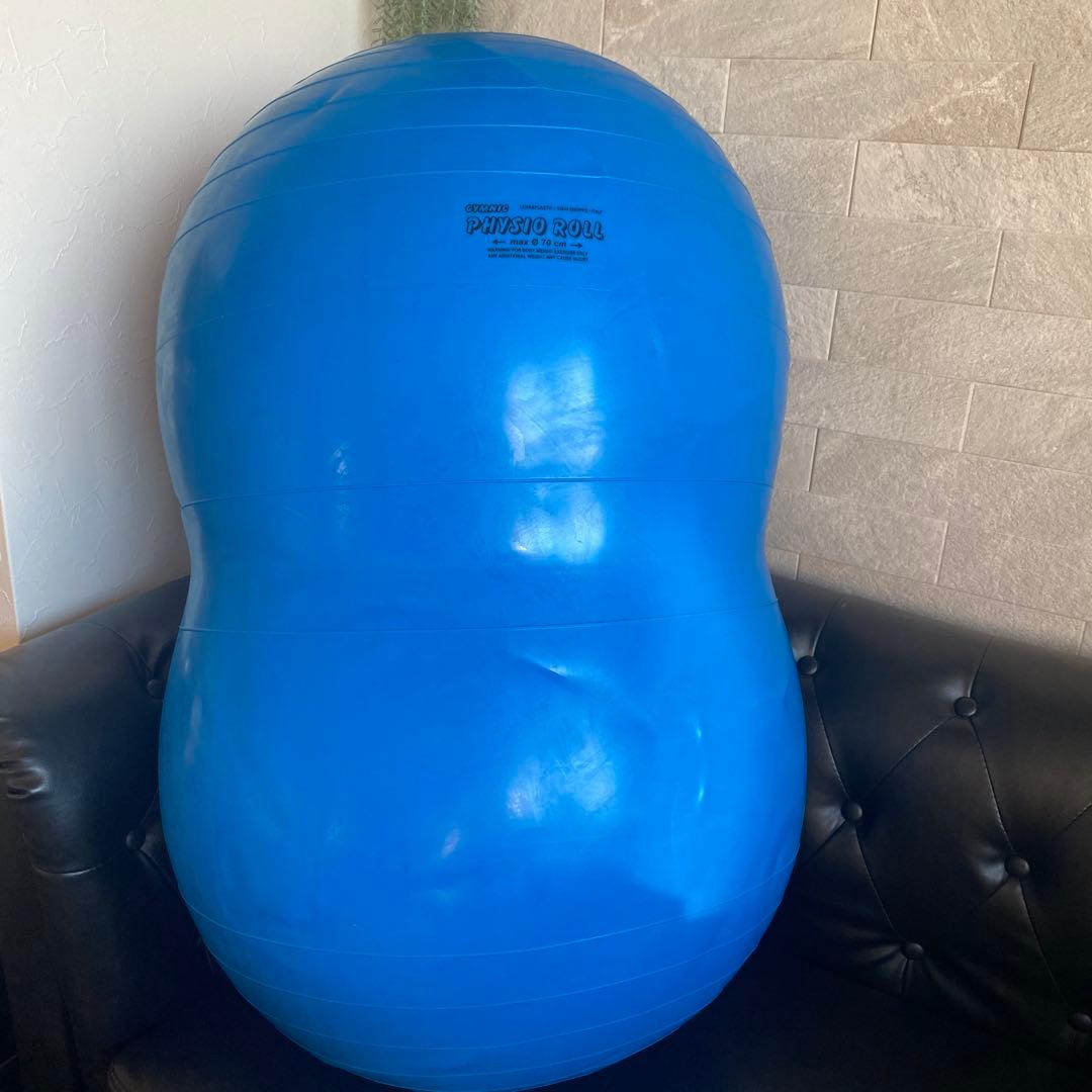 ギムニク(GYMNIC) フィジオロール イタリア製 青　70㎝　ピーナッツ型