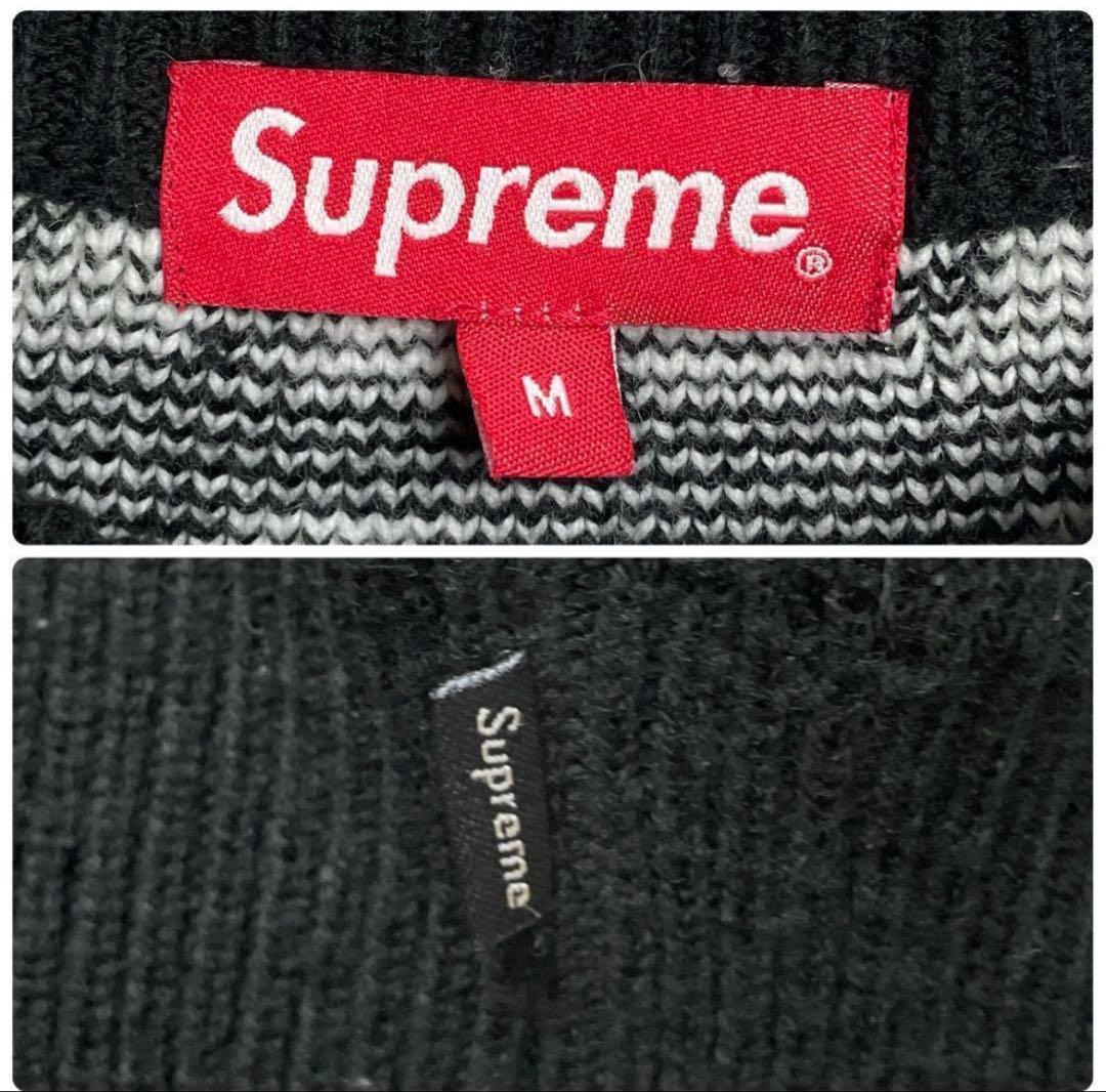 1289 UU【人気デザイン】シュプリーム☆fuck総柄 ニットセーター 美品