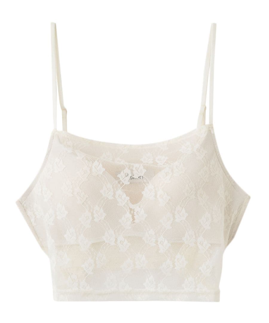 即完　ココディール　新品タグ付　フルールレースブラトップ　25AW