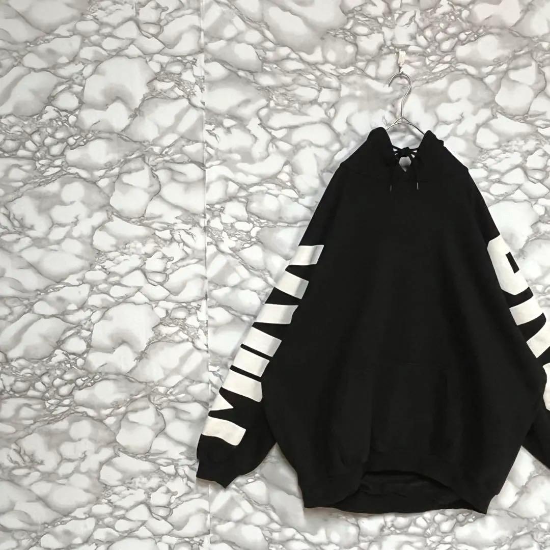 一点物 ビッグサイズ　mirror9 フーディー　アームビッグロゴグラフィック