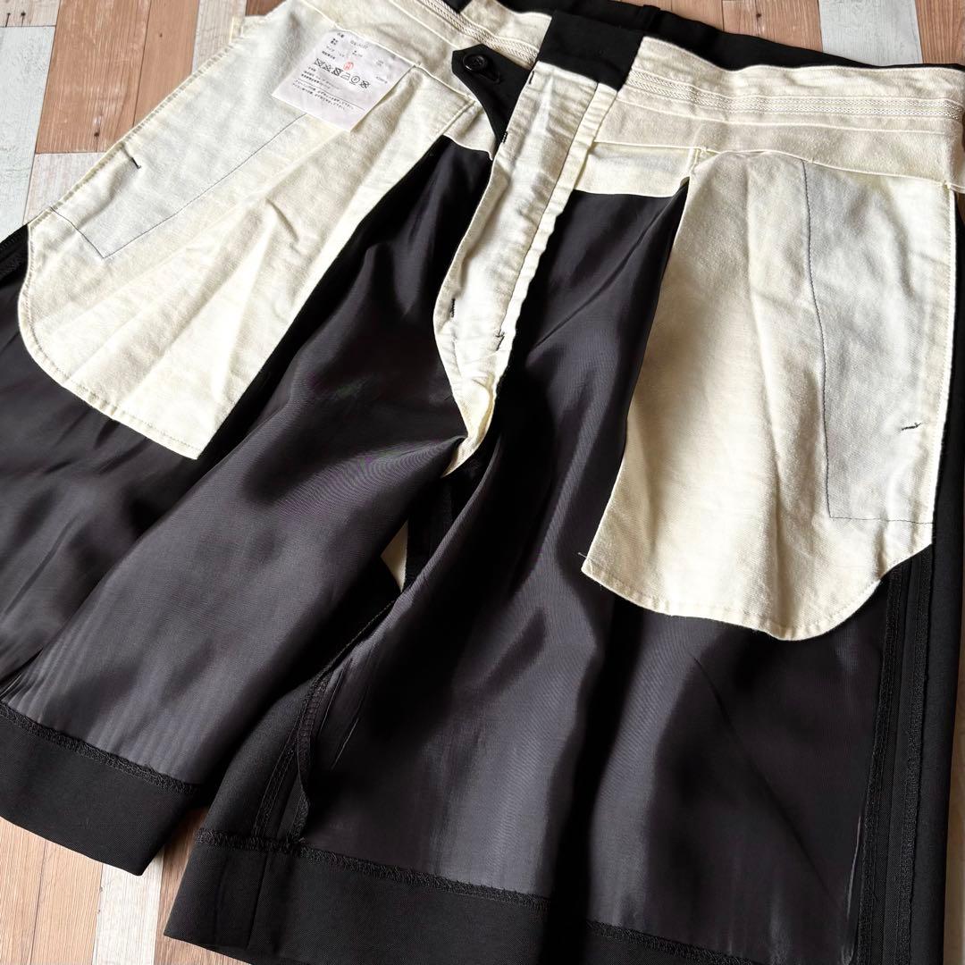 【美品】COMME des GARÇONS 2タック ワイドショーツ 袴 W31