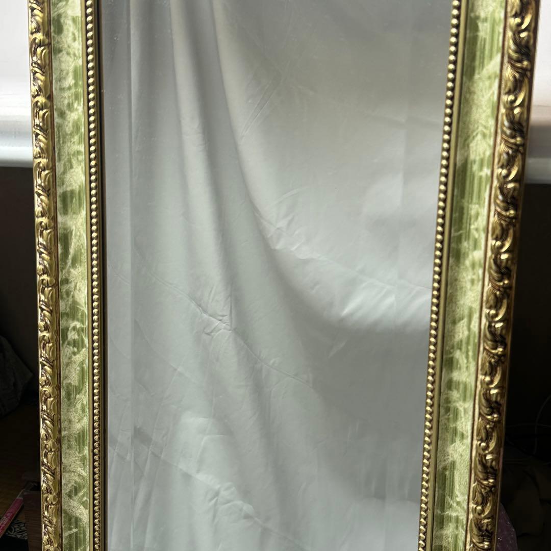 【良品】アンティーク イタリア製 八角 壁掛 姿見