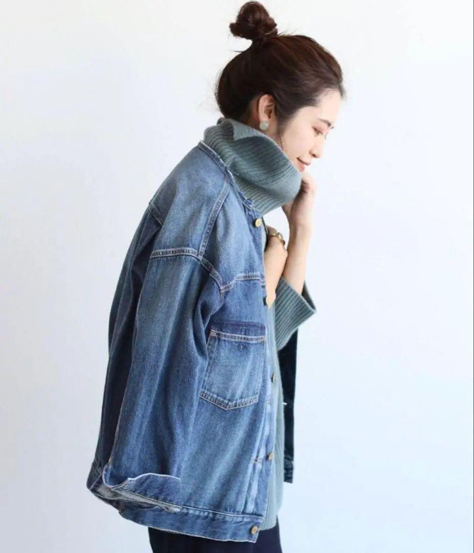 美品IENAリメイクルーズデニムブルゾン36