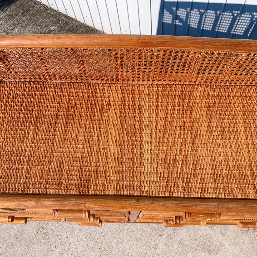 ラタン10杯チェスト 昭和レトロ エスニック アジアン 籐家具 ラタン 古民具