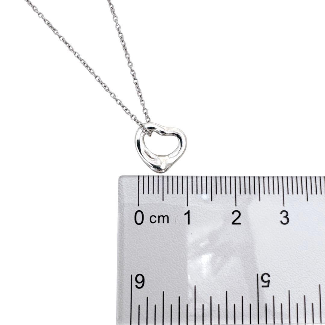 【光沢艶感仕上げ】　ティファニー オープンハート シルバー ネックレス xs