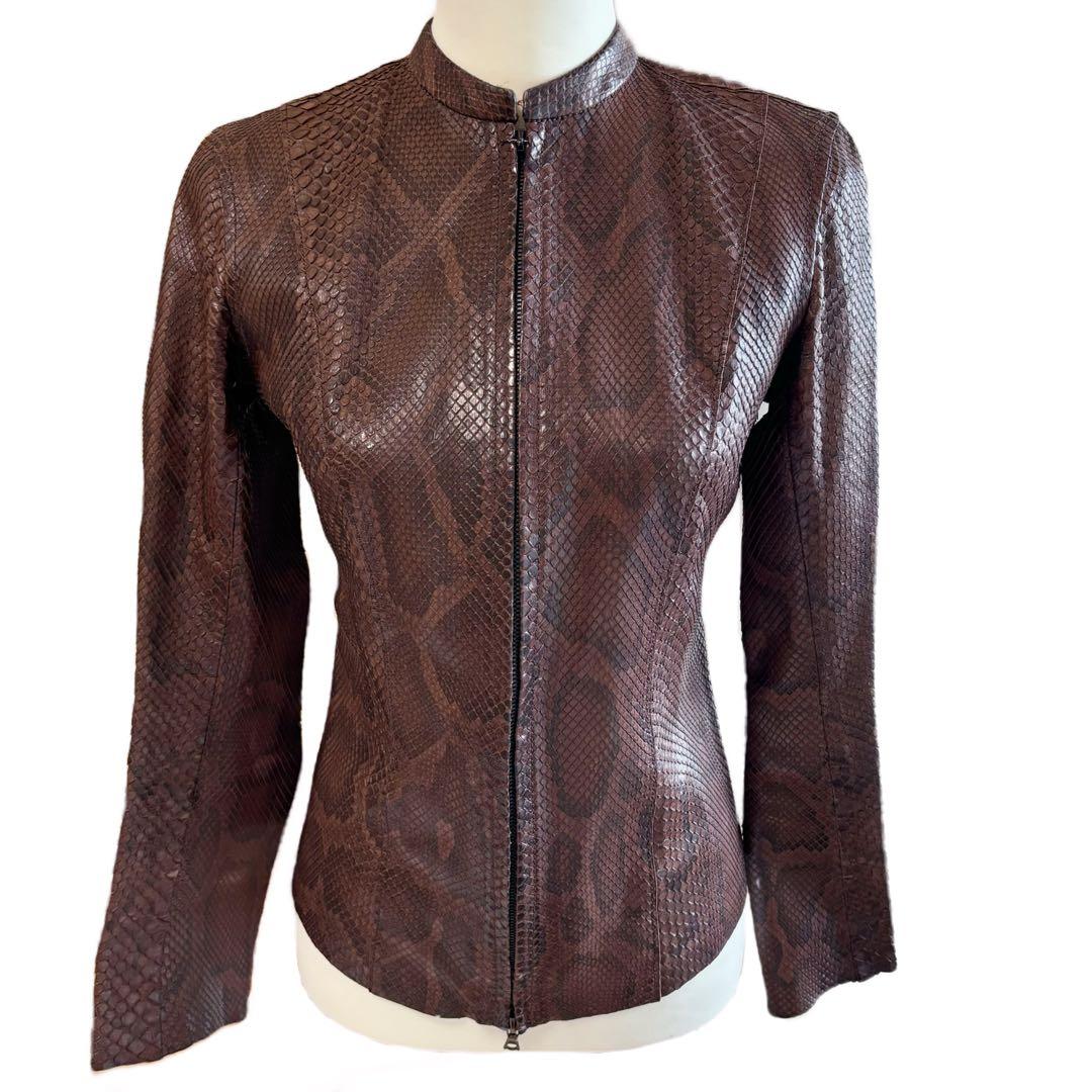 【限定値下げ】希少 アイザックセラム ジャケット ライダース スネーク パイソン