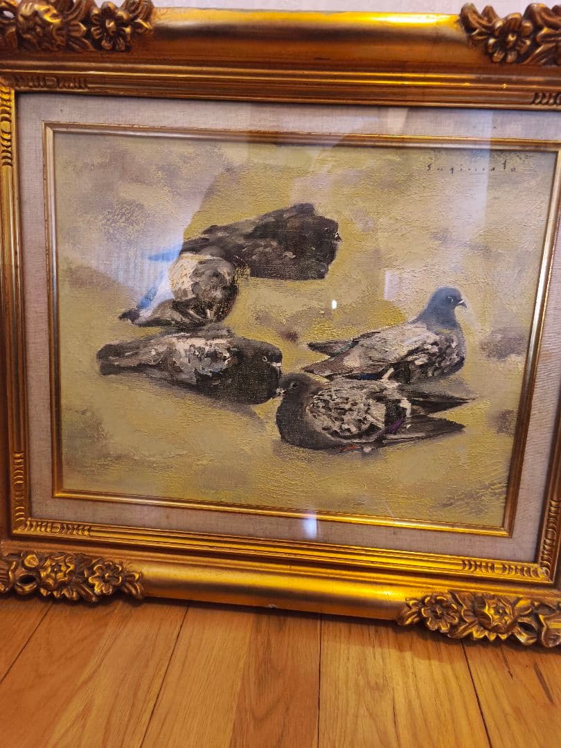 【油彩】杉本好守『鳩』