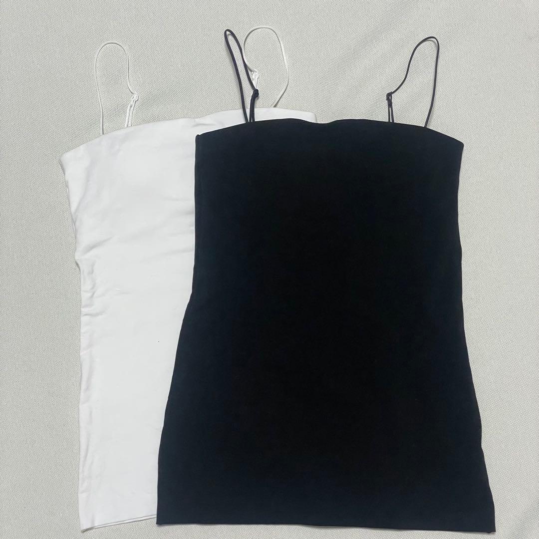 yo biotop bare bra top サイズ1 ブラック　ホワイト