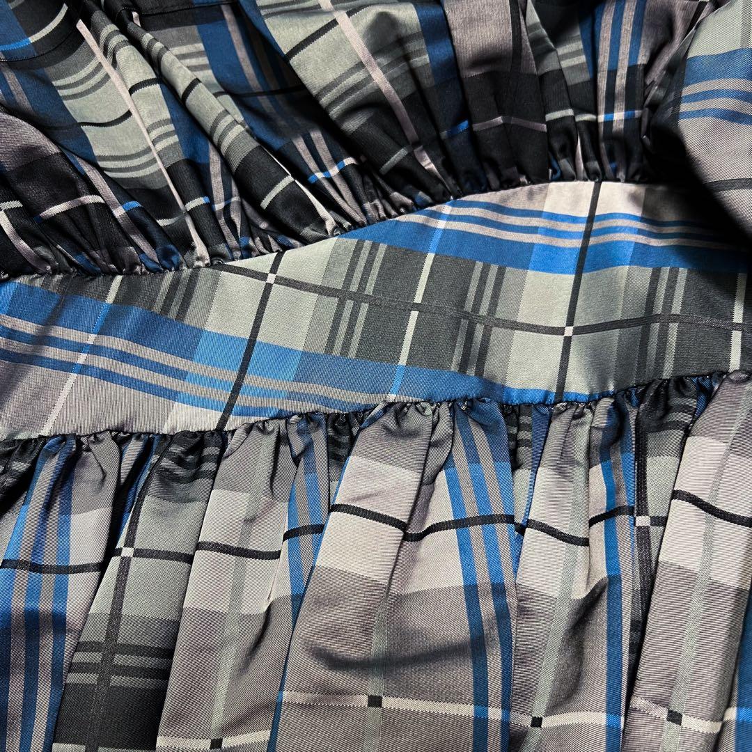 ヴィヴィアンウエストウッド　変形チェック　ミニスカート　ティアード　フリル