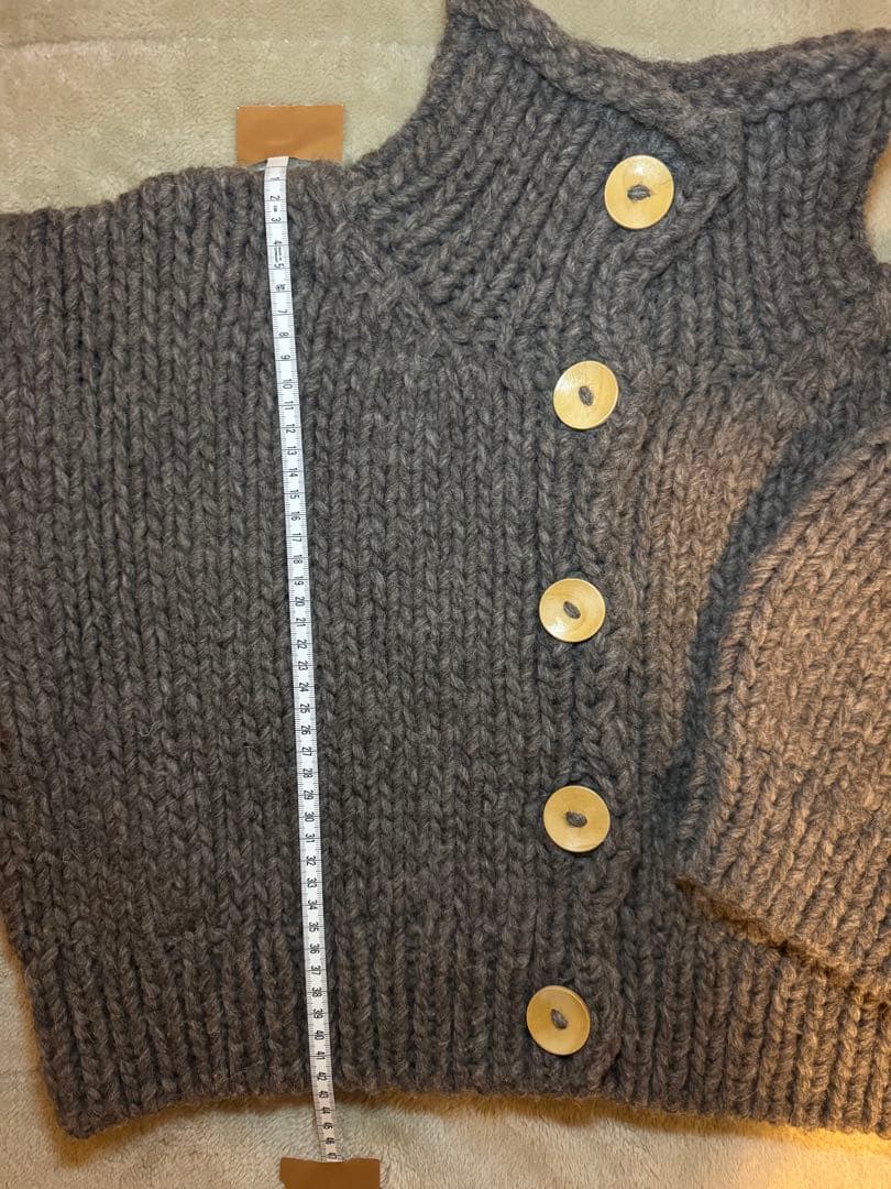 ETRÉ TOKYO/スタンドネックハンドニットカーディガン