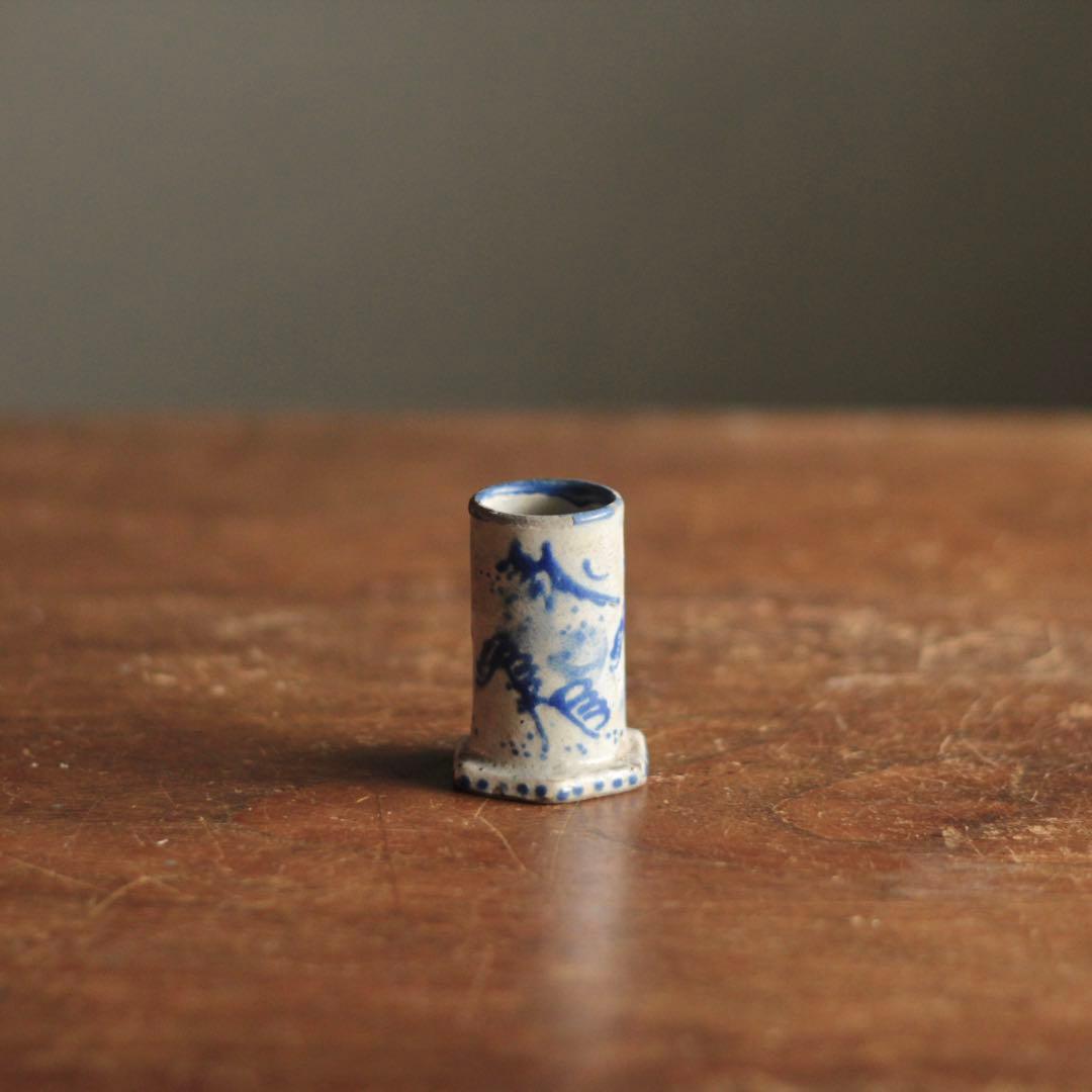 京阿蘭陀 筒盃 酒器 古美術 古道具 アンティーク