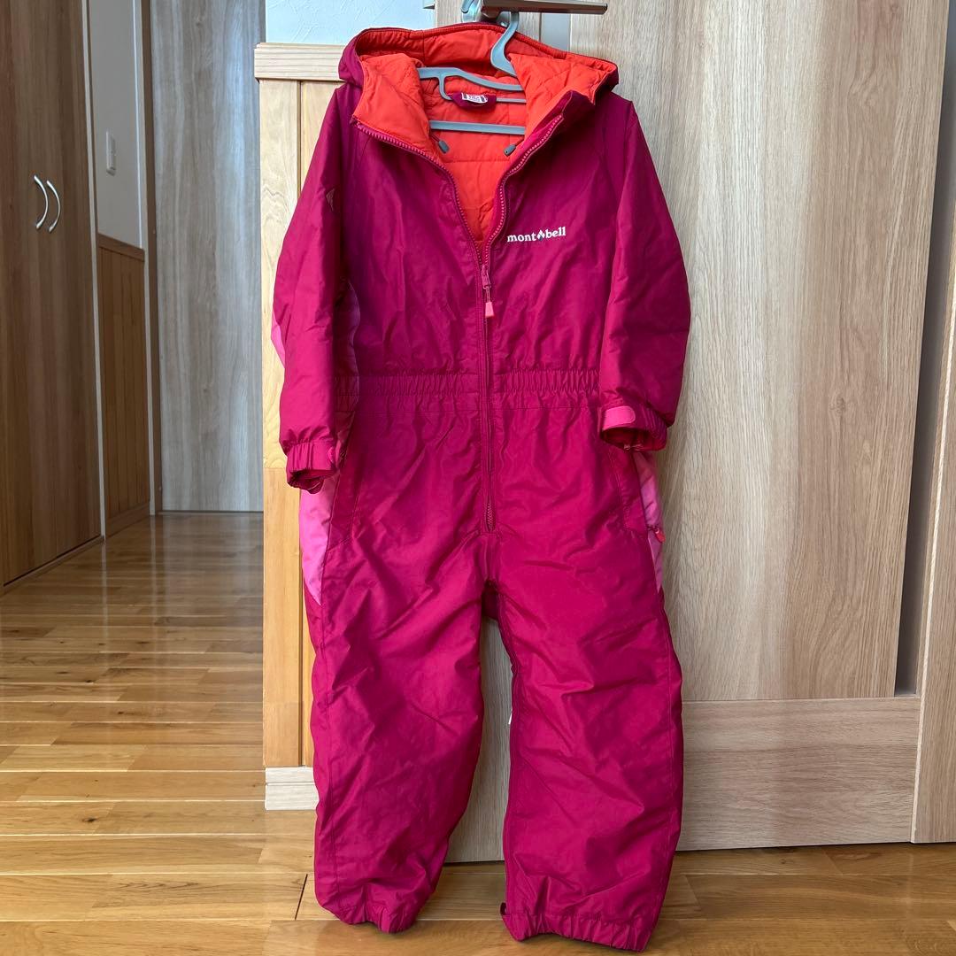 ✴︎mont-bell✴︎子ども用フード付きジャンプスーツ 100サイズ
