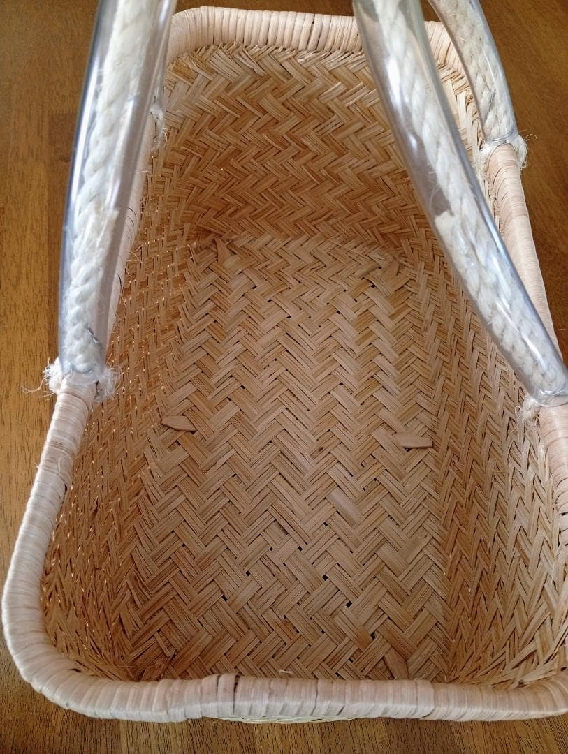 鳥越スズ竹細工【市場かご】大サイズ：岩手県二戸職人の手作り工芸品