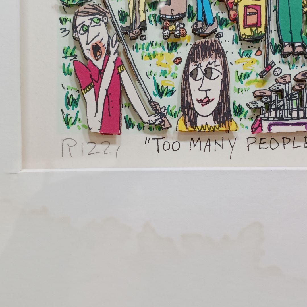 専用Y2279 ジェームス・リジィ 3D シルクスクリーン ゴルフ 額装