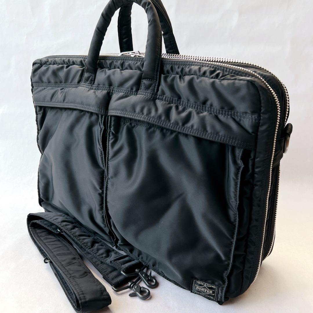 美品✨ポーター タンカー 2way 2層 拡張可能　ブリーフケース 黒 A4