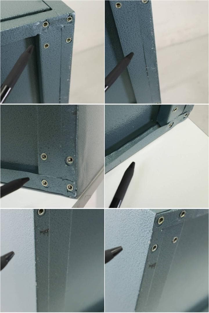 東谷 ラルド チェスト4D グリーン スチール ロッカー キャスター欠品 2