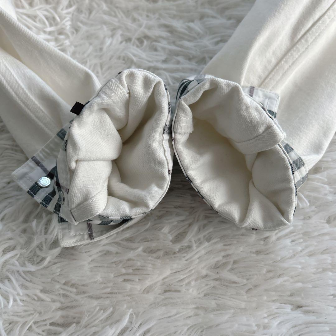 美品✨ バーバリーブラックレーベル デニムジャケット ノバチェック 白 M