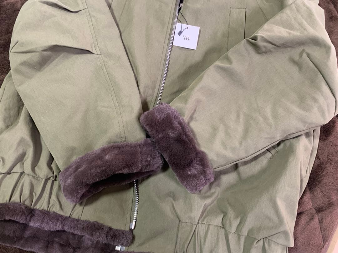 IAMALPHA ボア襟ジップブルゾン アウター