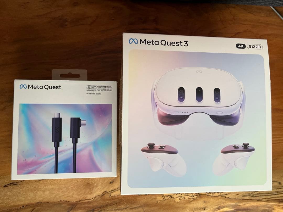 25/09購入2回使用  Quest 3 512GB、LINKケーブル