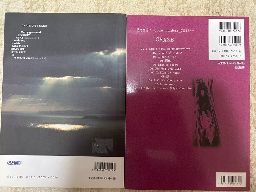 CRAZE バンドスコアセット　中古品