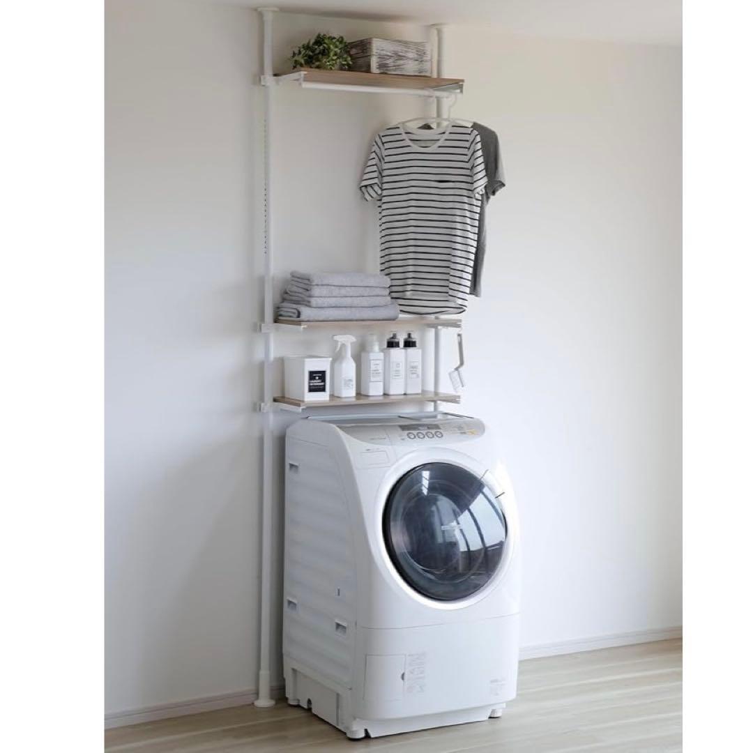 天井まで有効に使える！突っ張りランドリーラック