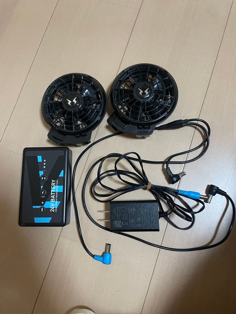 即購入◎サンエス 空調風神服 2025モデル 24V高出力バッテリーフルセット