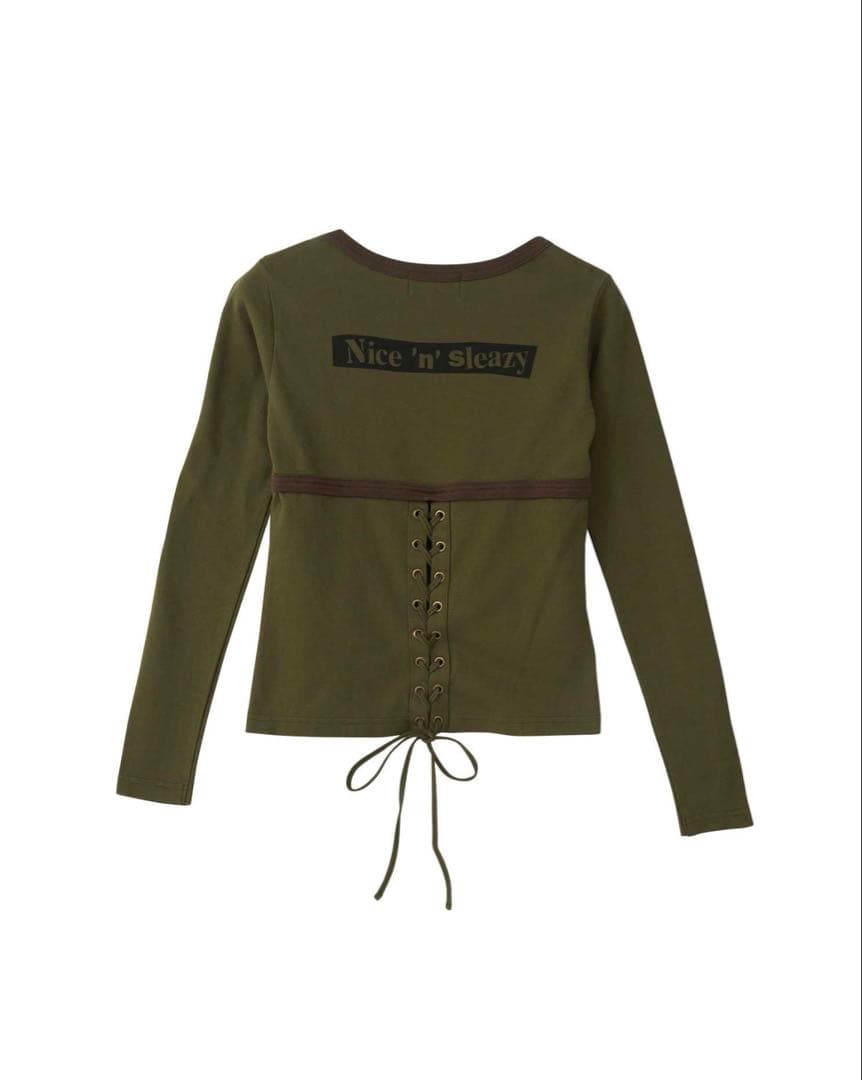 BUNNY GIRLレースアップ チビTシャツ