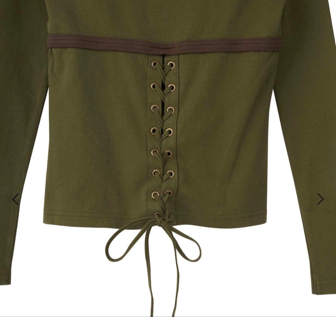 BUNNY GIRLレースアップ チビTシャツ