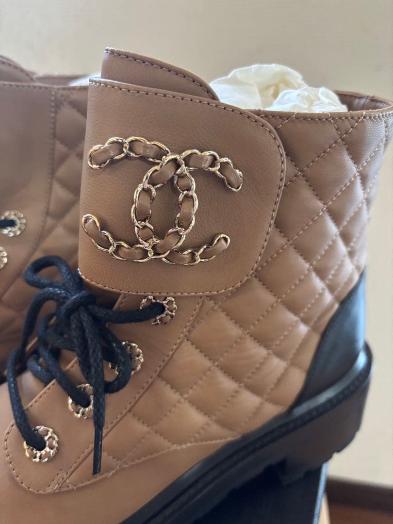 CHANEL シャネル ブーツ 39 キルティング ココマーク 正規品