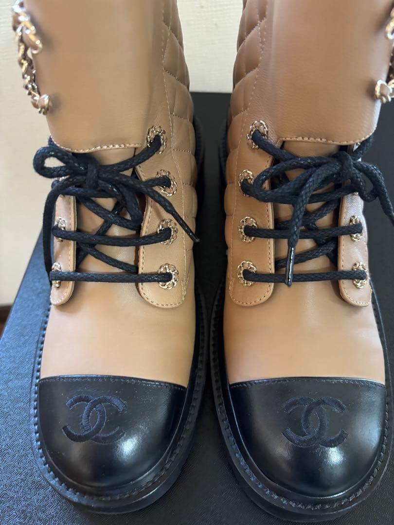 CHANEL シャネル ブーツ 39 キルティング ココマーク 正規品