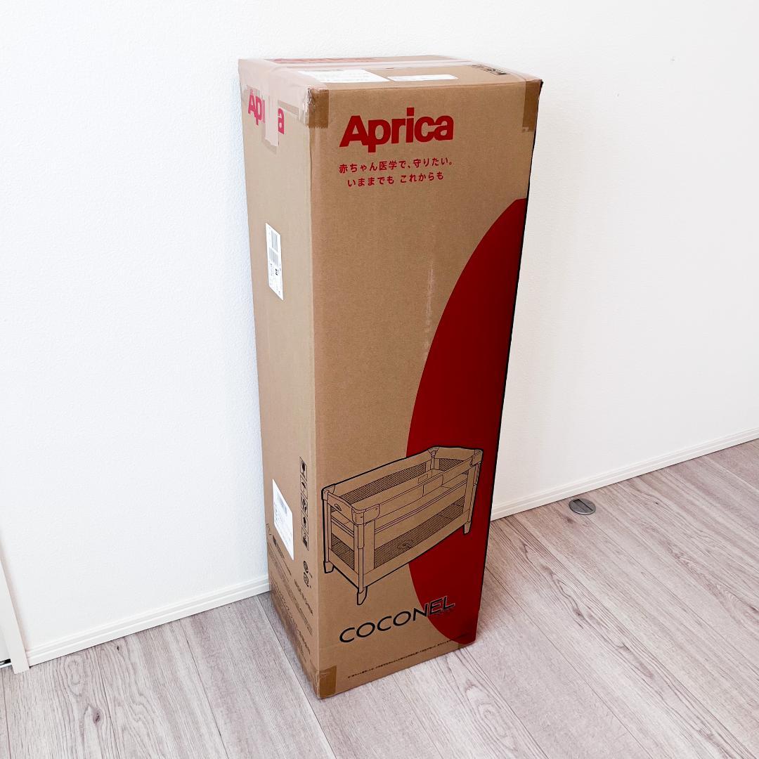 【美品】Apricaベビーベッド ココネルエアープラスABホワイトベージュ