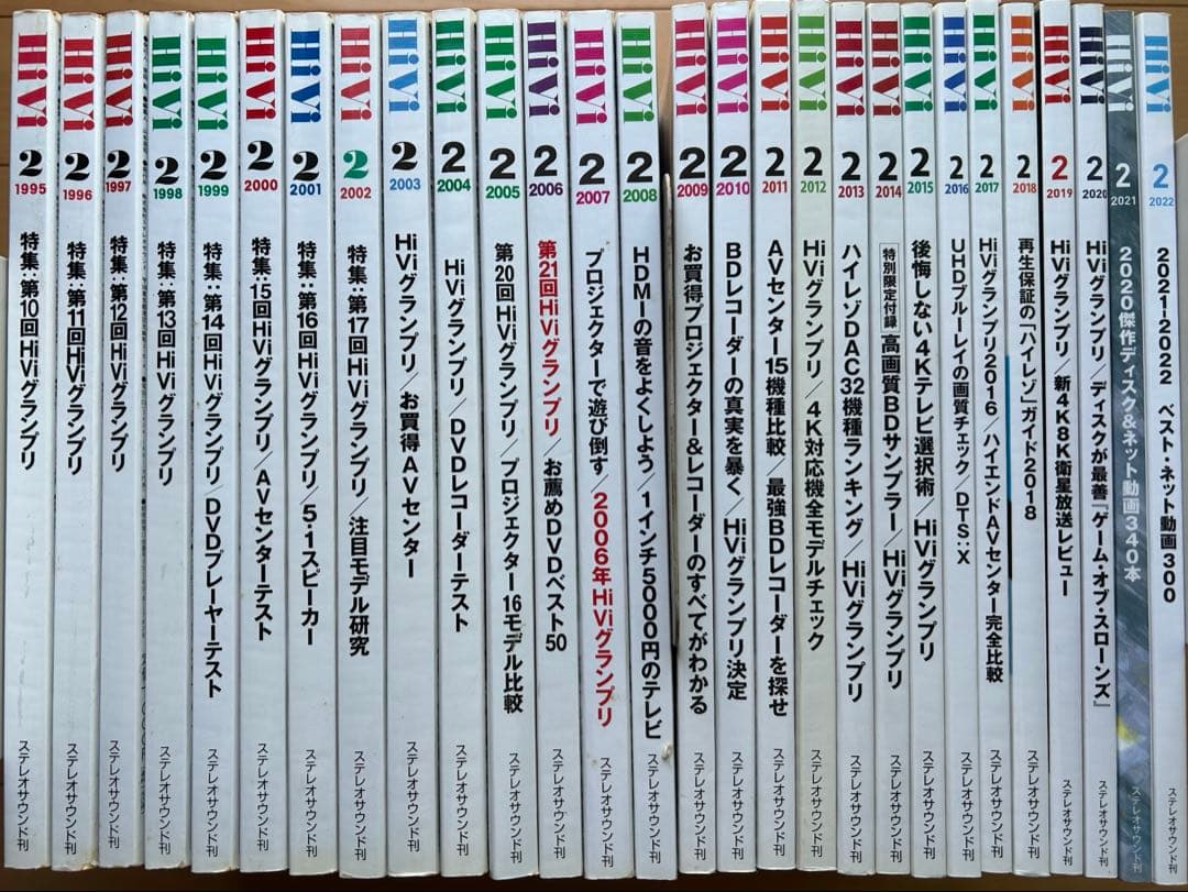 雑誌 HiVi（ハイヴィ）　2月号のみ　1995年〜2022年（全28冊）