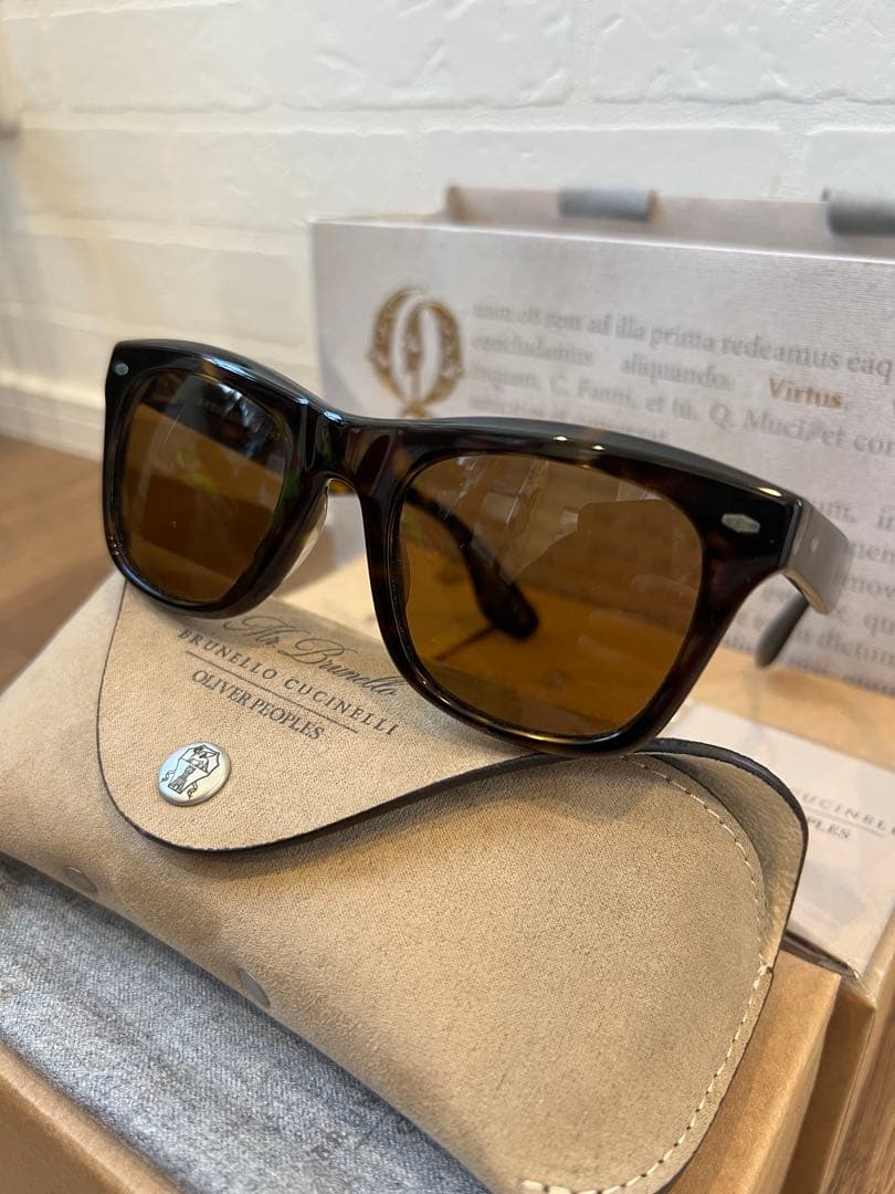 【試着のみ】完売品 Oliver Peoples ×ブルネロクチネリ サングラス
