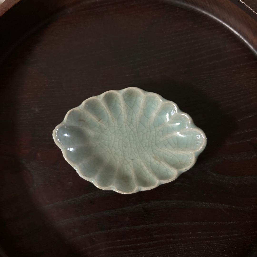 古伊万里青磁小皿5枚　三田　波佐見　瀬戸　アンティーク　茶器　検:白洲正子　李朝