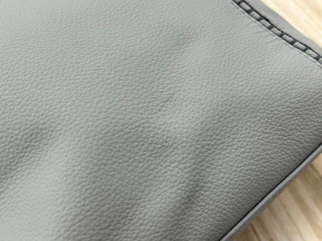 FUJITAKA フジタカ レザー ショルダーバッグ グレー