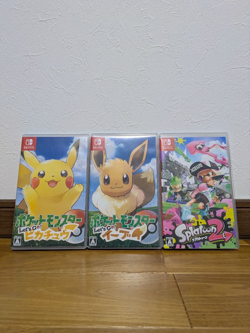 Switchソフト　ポケモンピカチュウ、イーブイ、スプラトゥーン2