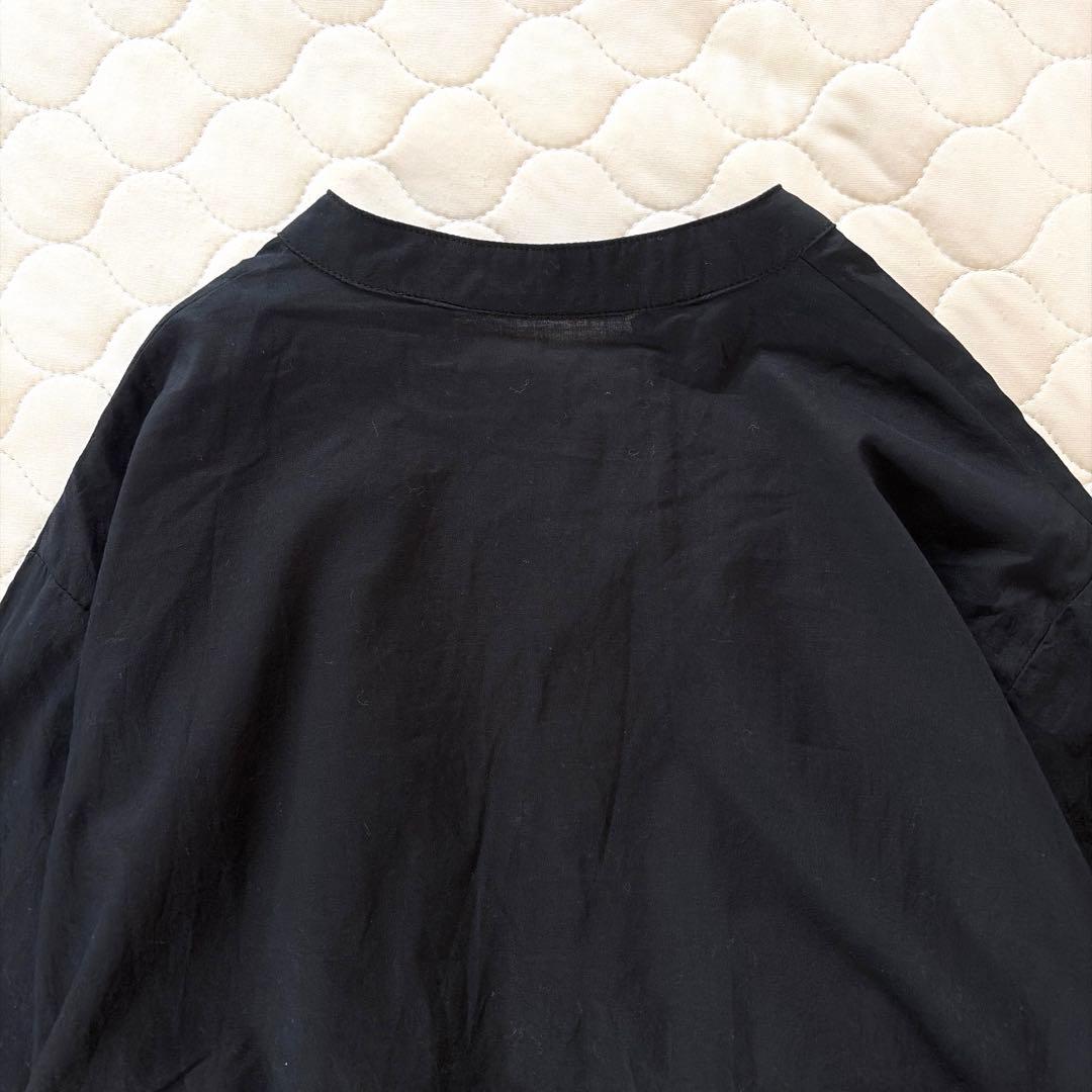 【美品】BEARDSLEY パールボタンギャザーワンピース　ブラック　サイズ0