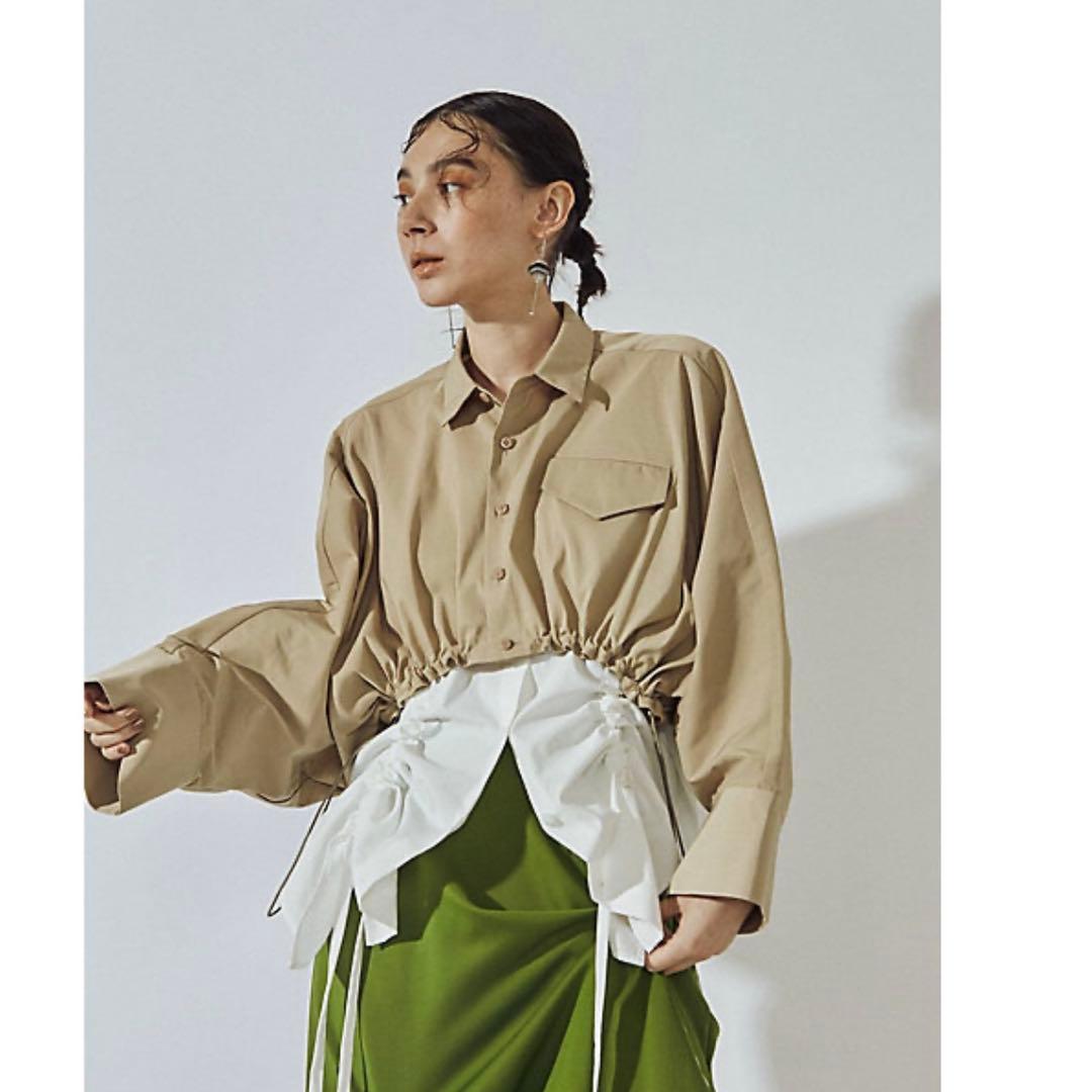 UN3D.　アンスリード　HEM GATHER SH CAMISOLE ホワイト