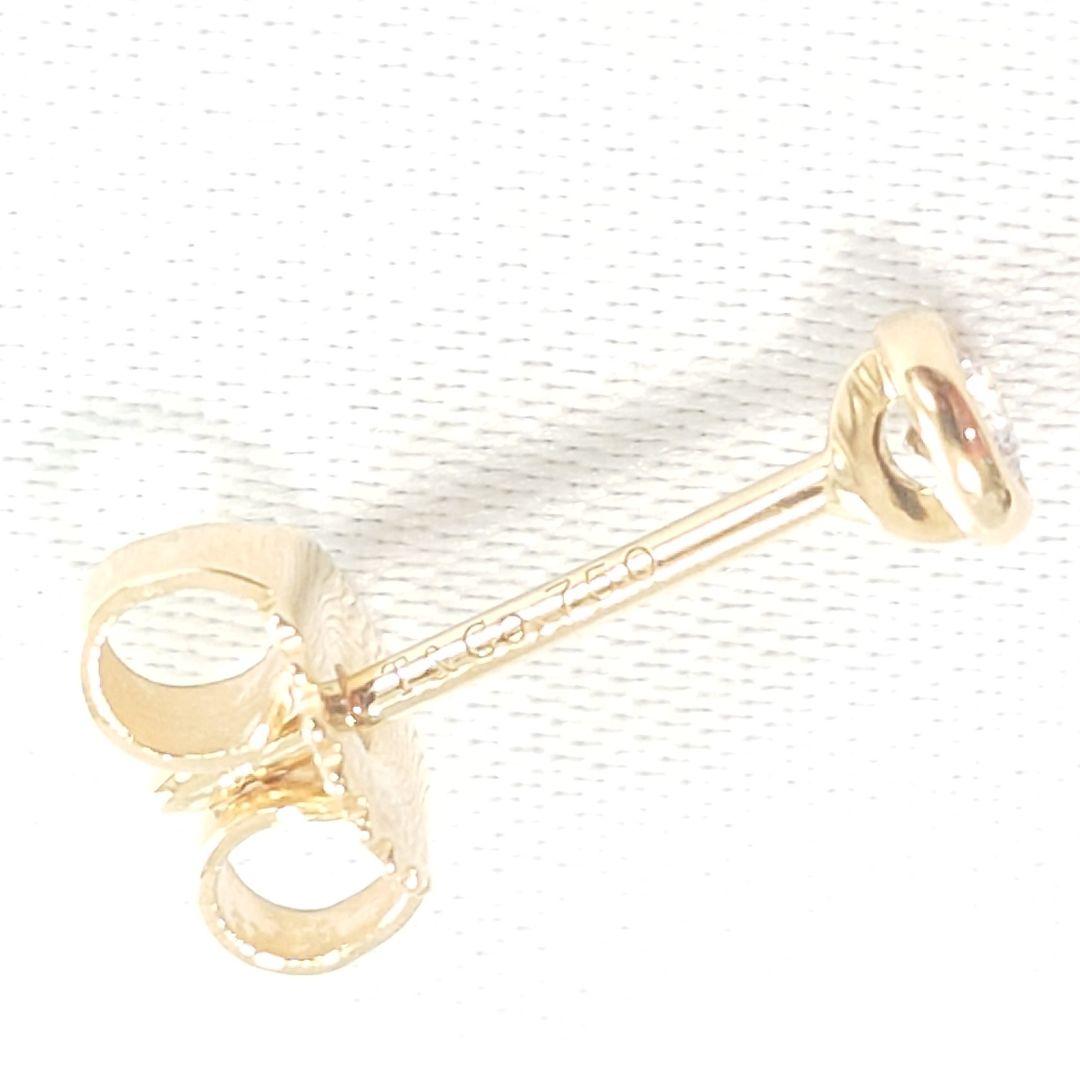 【極美品】ティファニー K18 バイザヤード ダイヤ ピアス 片耳用 6567