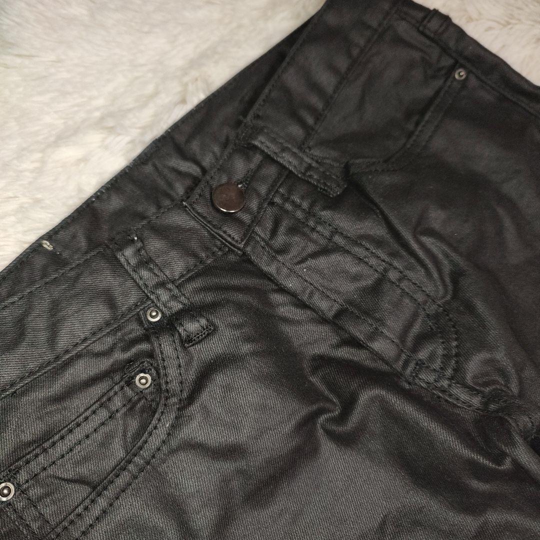 mnml size 28 スキニーデニム ブラック コーティング ミニマル