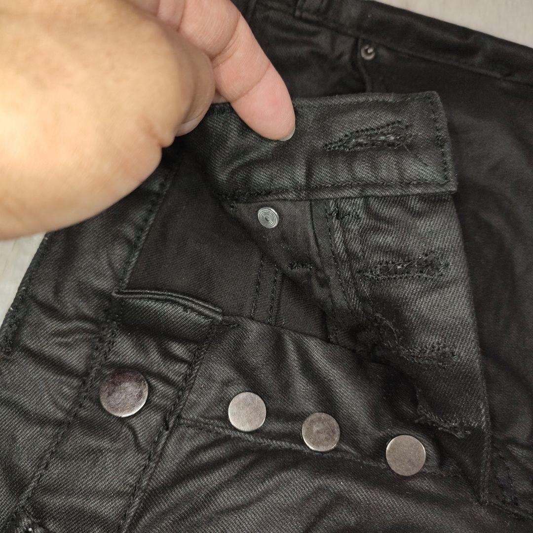mnml size 28 スキニーデニム ブラック コーティング ミニマル