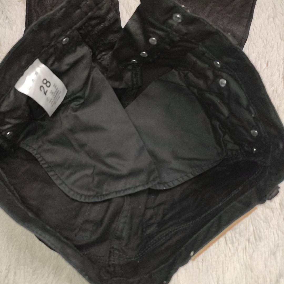 mnml size 28 スキニーデニム ブラック コーティング ミニマル