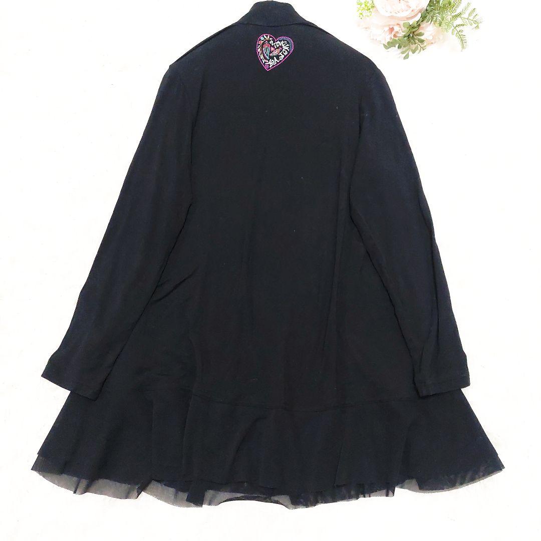 美品 トクコプルミエヴォル マルチカラー プリント ハート刺繍 チュニック