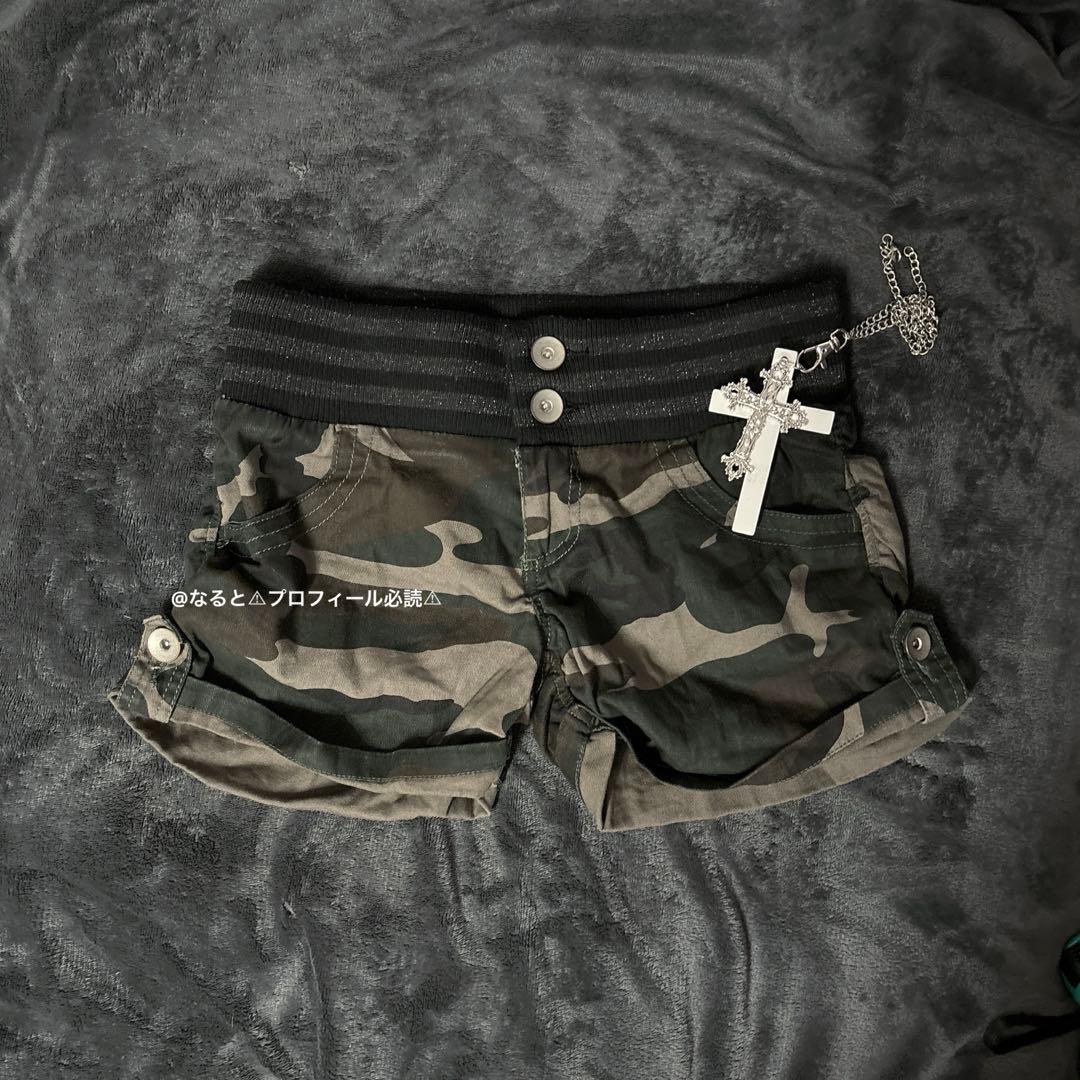 迷彩 ミニタリー 00s グランジ y2k 平成ギャル ショートパンツ