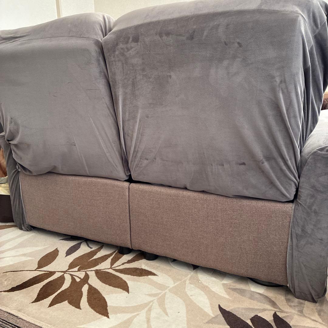 【90日限定出品 】ニトリNビリーバ 布　電動リクライニング2人掛けソファ