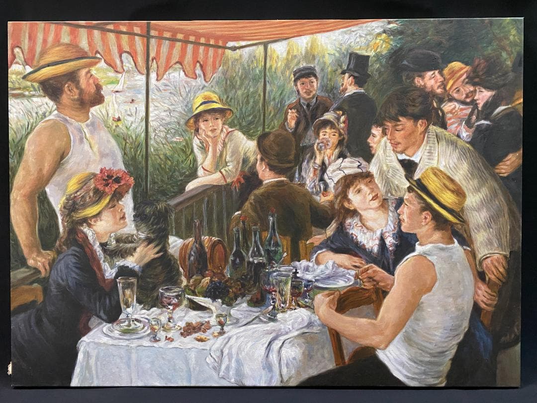 ピエール＝オーギュスト・ルノワール『舟遊びをする人々の昼食』複製画　摸写①